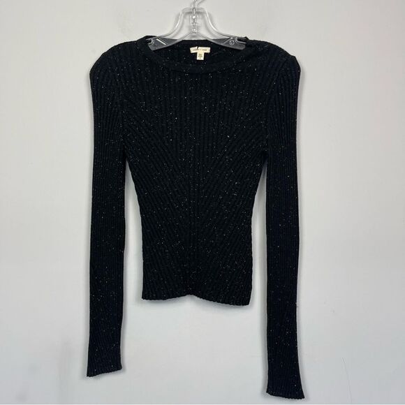 Urban Outfitters Silence + Noise Speckle Patterned Rib Pullover Sweater Black S - Picture 9 of 16